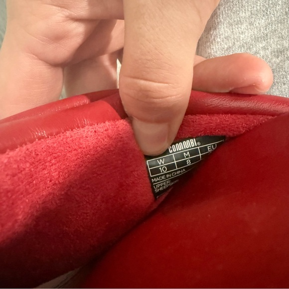 Commbi Slide The Softie Napa Leather Footbed in Cherry Red - Picture 13 of 13